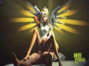 Mercy and Evil Mercy in Overwatch have sex