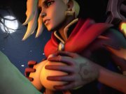 Mercy Hallowen in Overwatch have sex