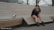 Upskirt pantyhose pussy