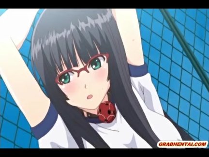 Two hentai coeds bondaged with muzzled hard p