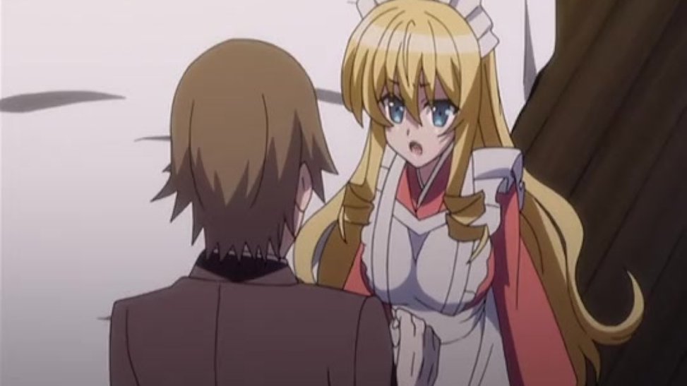 頬を赤く染めた巨乳メイドが巨根をしゃぶって騎乗位で腰を振る